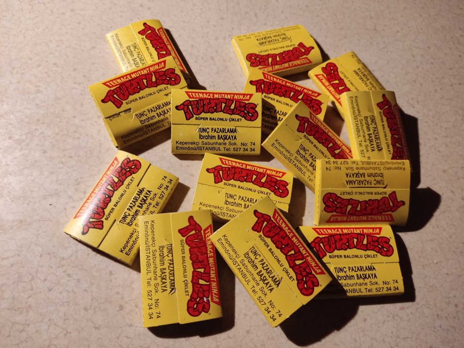 Guma do żucia Turtles Żółwie Ninja. Lata 90.Unikat