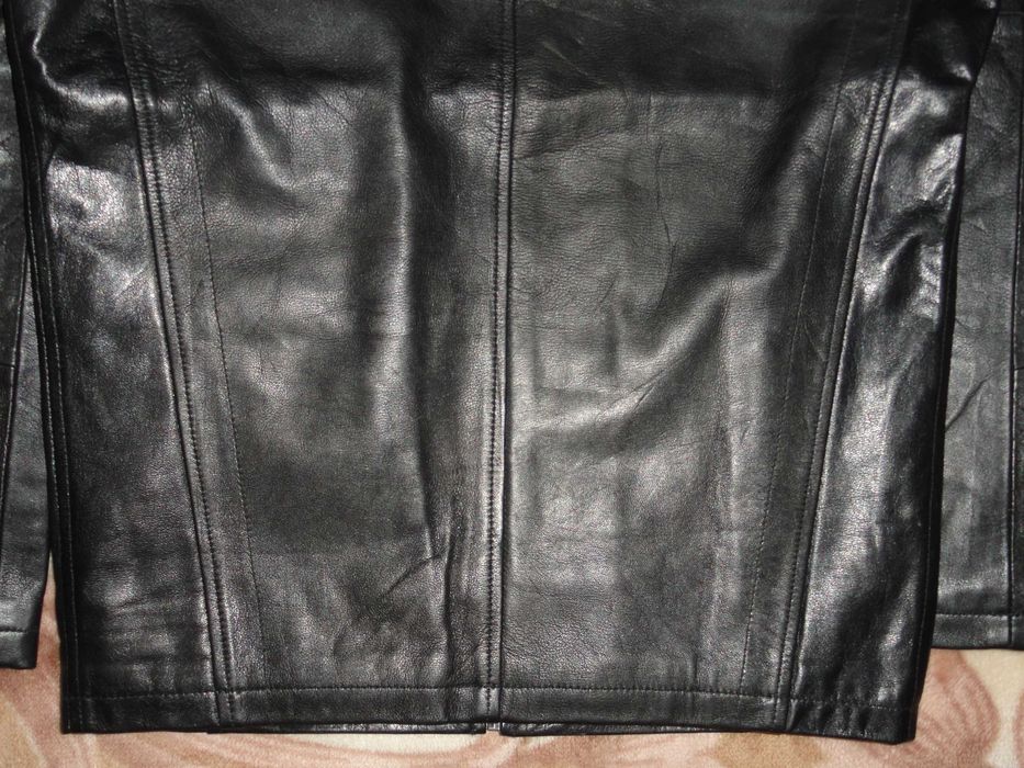 Новая стильная кожаная куртка (48 р. Leather натуральная кожа лайка)