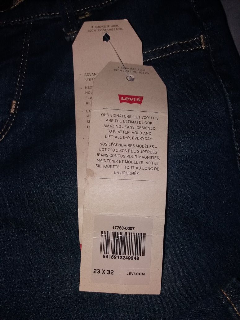 Джинсы levis оригинал 23р. НОВЫЕ на рост 140-146