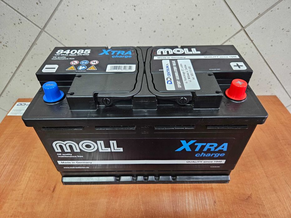Akumulator Moll XTRA 12V 85Ah 80Ah 800A Klasa Premium Oryginał L4