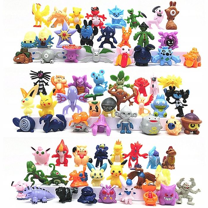 Zestaw 144 Szt Figurek Pokemon + Duża Torba Z Pikachu Prezent Dla Dzie