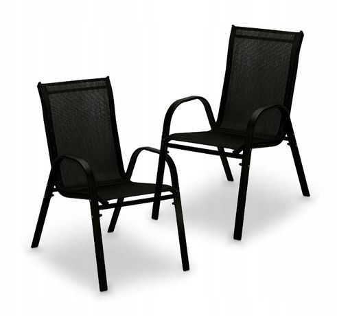 Krzesła krzesło ogrodowe 2 szt metalowe stabilne