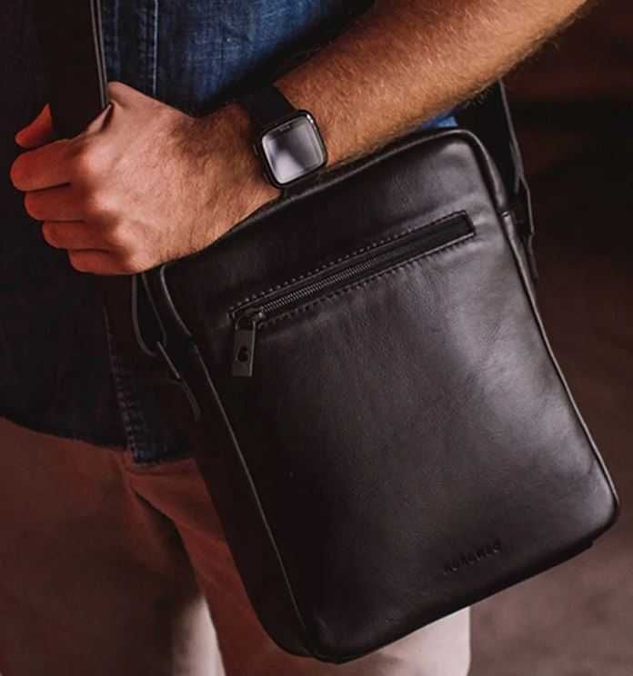 NORDWEG - Bolsa de couro preto para iPad Nômade NW091A