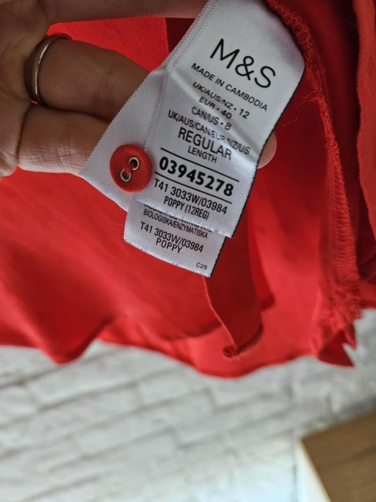 Koszula czerwona Marks&Spencer