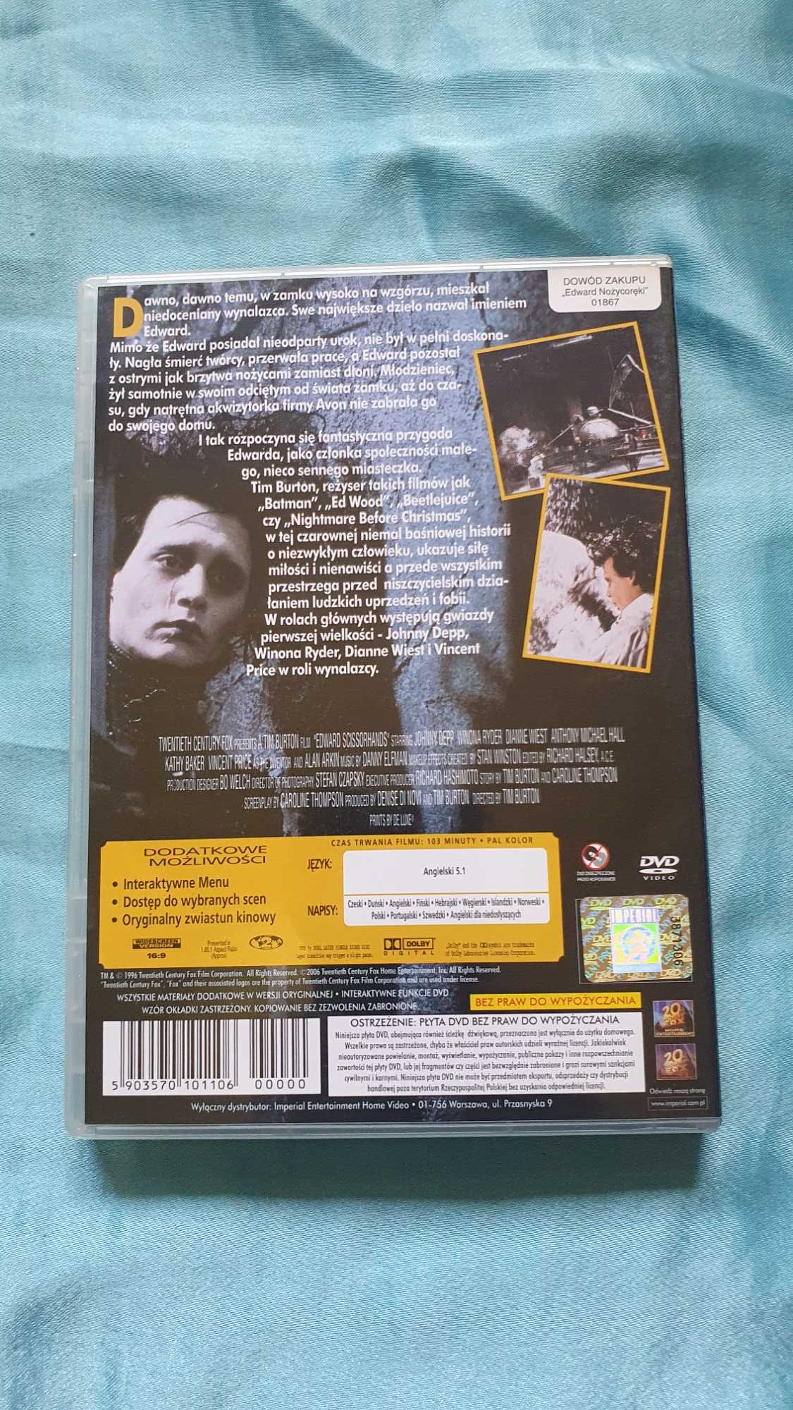Edward  Nożycoręki  DVD