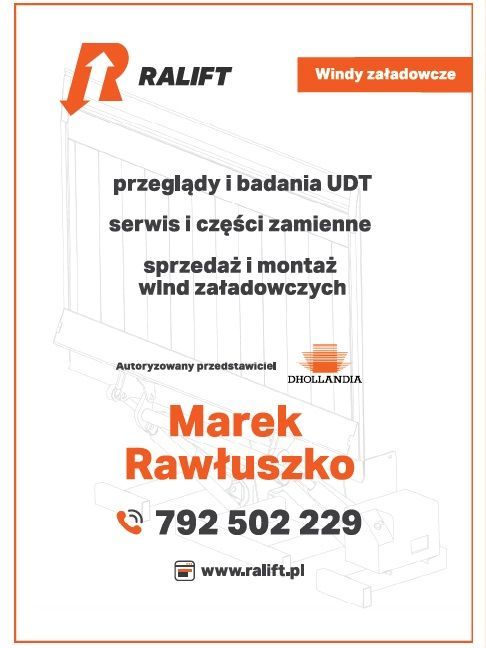 RALIFT Marek Rawłuszko Windy załadowcze UDT, Serwis, Sprzedaż, Montaż