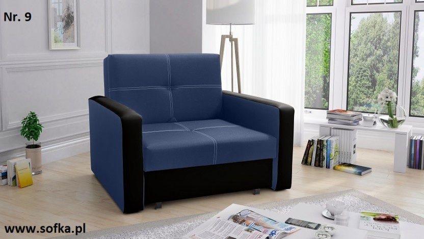 Sofa 1 os z funkcją spania + pojemnik na pościel w ofercie również 2os