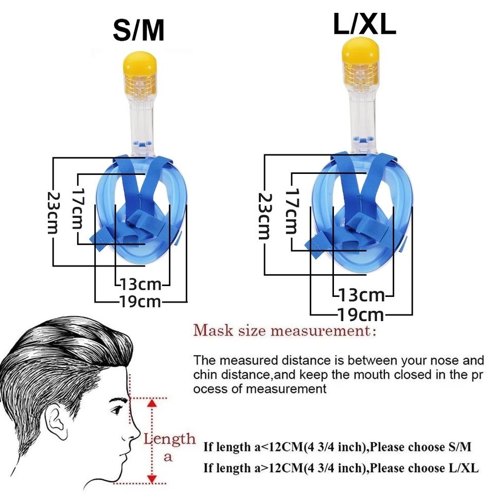 Маска для снорклинга плавания