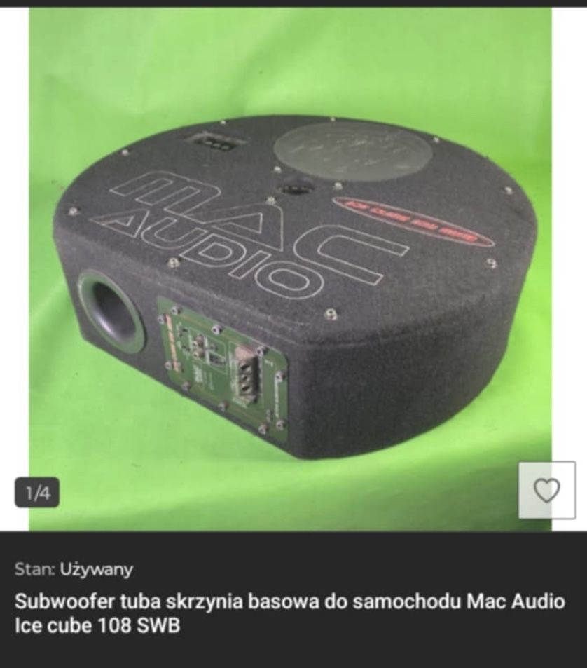 Subwoofer tuba skrzynia basowa Mac Audio Ice cube 108 SWB