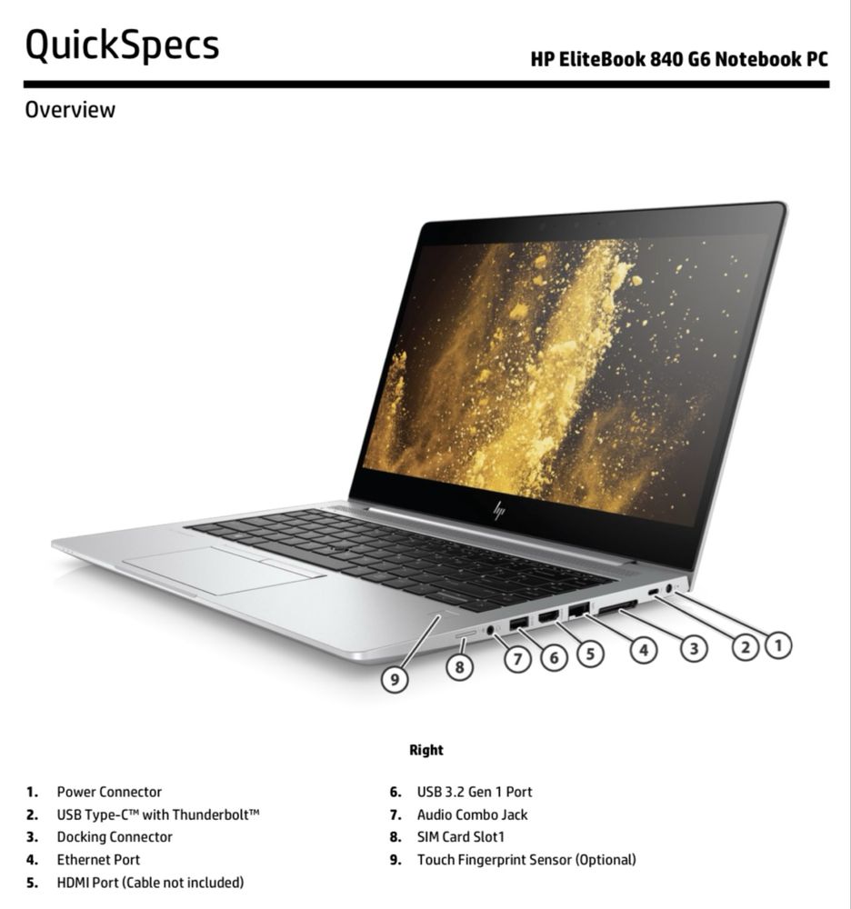 Laptop HP Elitebook 840 G6 16GB