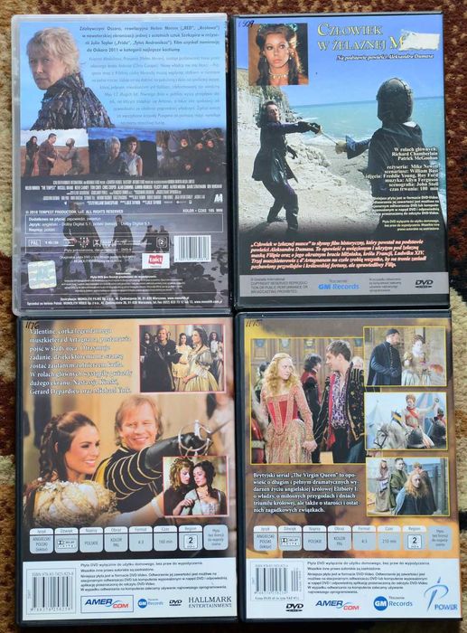 Zestaw 8 filmów na płytach DVD