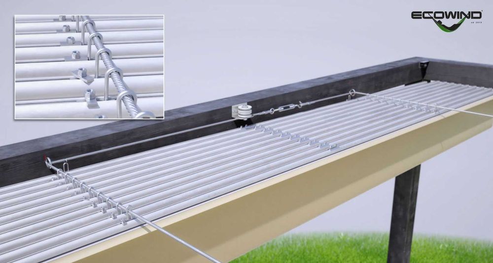 Roleta rzymska na taras, 3x3m, wodoodporna, na wymiar