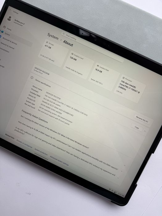 Surface Pro 8 Silver i7-1185G7 16\512Gb 13" 120 Hz IPS