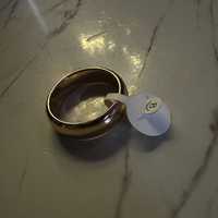 Obrączka pierścionek rozmiar 8 EU17 złota stal nierdzewna