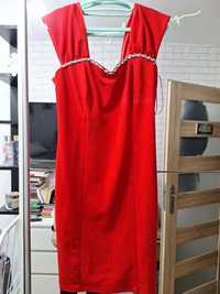 Sukienka M L czerwona