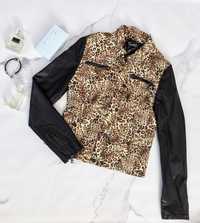 Куртка шкірозкмінник екошкіра принт леопард