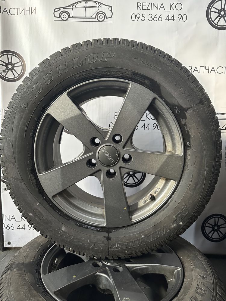 Колеса в зборі 215/65 R16 Dunlop,диски 5х112 R16