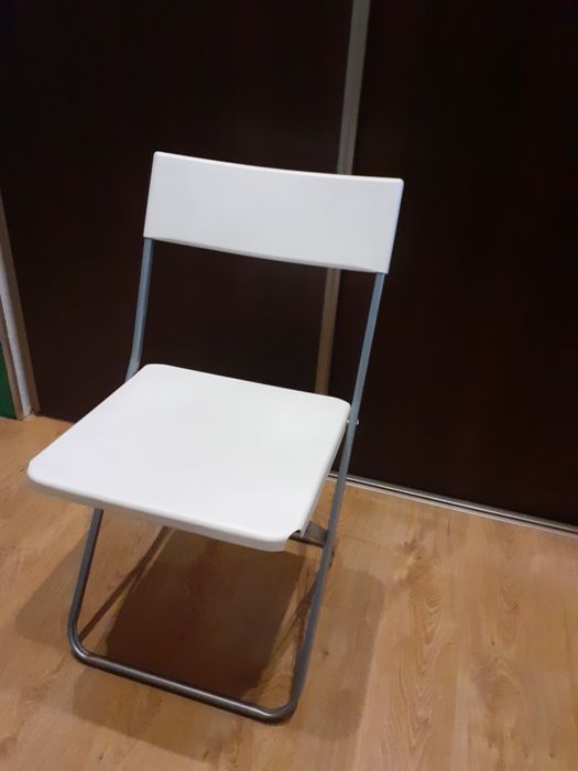 Krzesła Ikea 3 sztuki składane białe