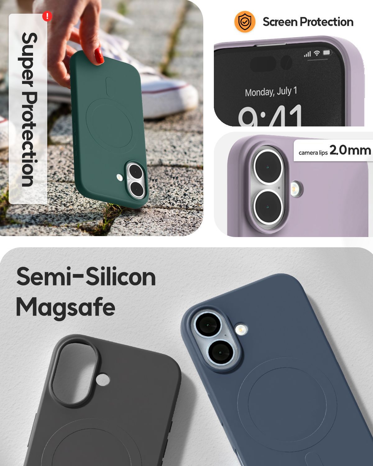 Etui do iPhone 16 Plus Mercury MagSafe Silikonowe zielone