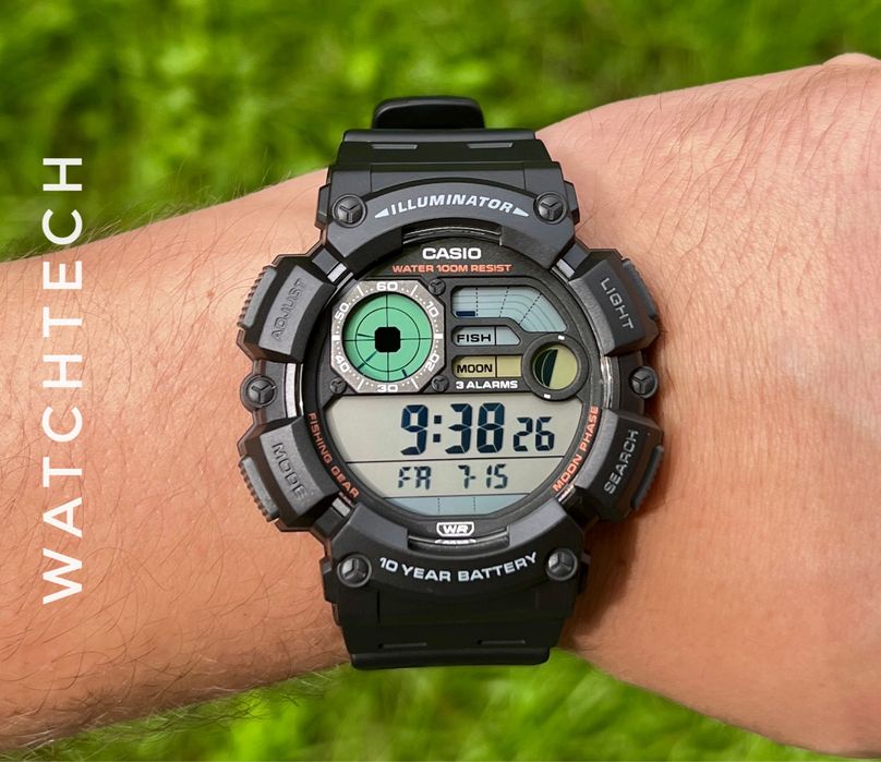 Годинник Casio WS-1500H-1A Fishing Timer новий оригінал великий вибір