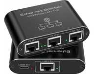1x3 Splitter internetowy rozgałęźnik, 1000Mbps LAN 1x3