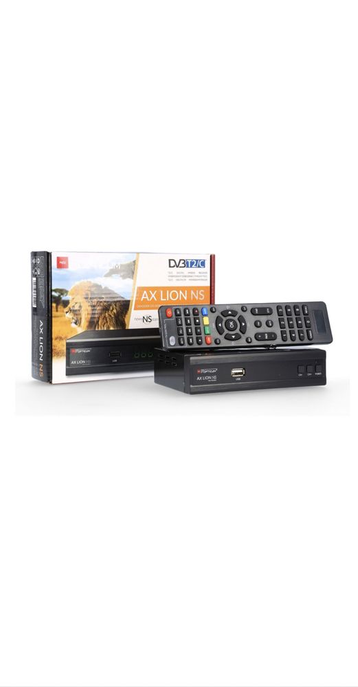 Tuner DVB-T2/C Hecv H.265 Opticum AX Lion NS