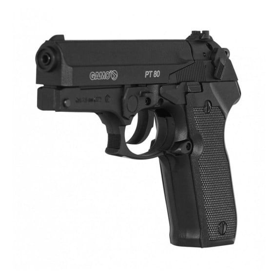 A pistola Gamo PT- 80 de chumbos (Gás),