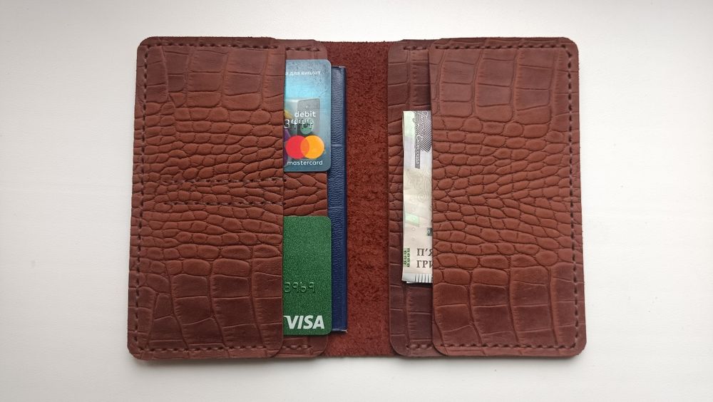 Докхолдер.Обложка на паспорт.Натуральная кожа.Ручная работа.