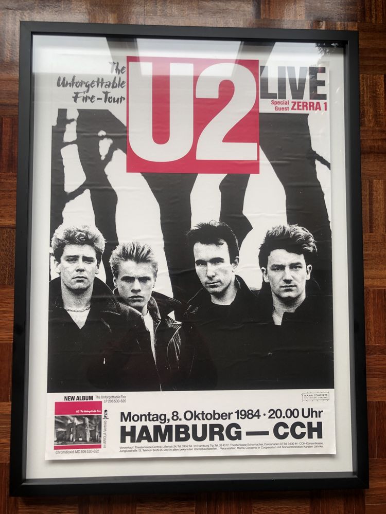 Quadro poster cartaz U2