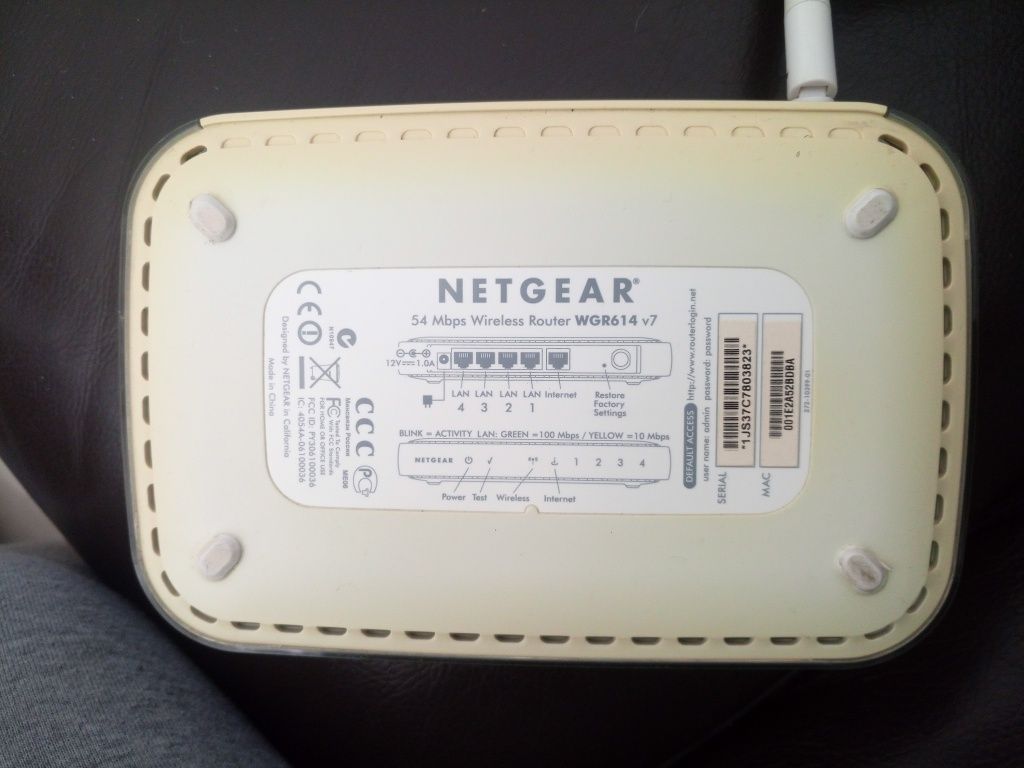 Ruter Netgear 54 Mbps Wireless Router WGR 614  v7