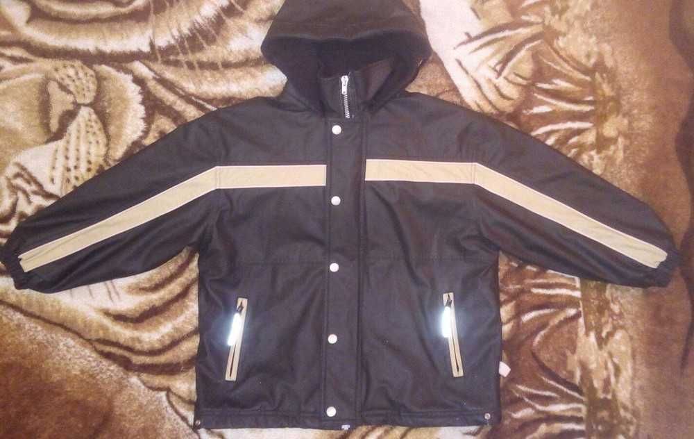 Куртка непромокаемая на флисе, размер 122-128