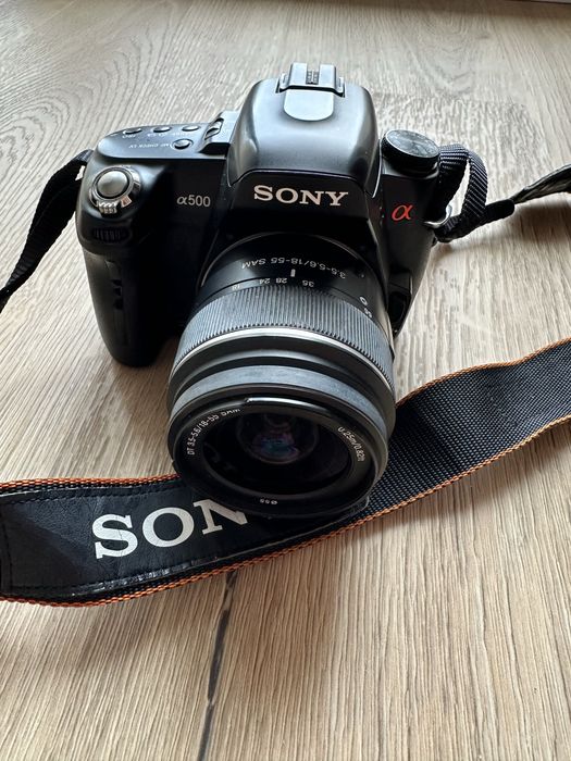 Lustrzanka Sony alpha 500 + obiektyw 18-55 + torba