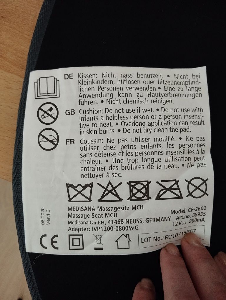 Mata masująca dla kierowcy