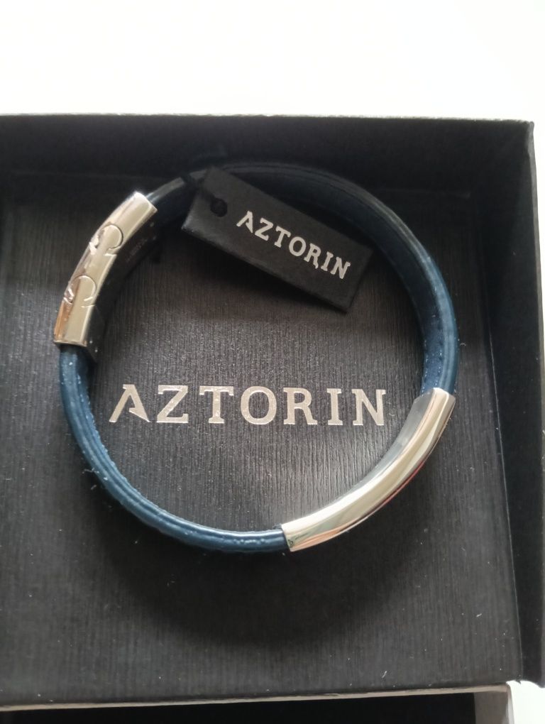 Bransoletka męska AZTORIN – NOWA, elegancka skórzana!