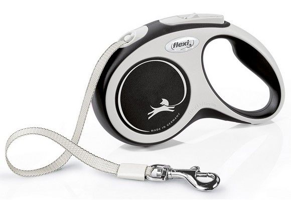 Smycz automatyczna z blokadą dla psa - Flexi Comfort taśma S 5m czarna