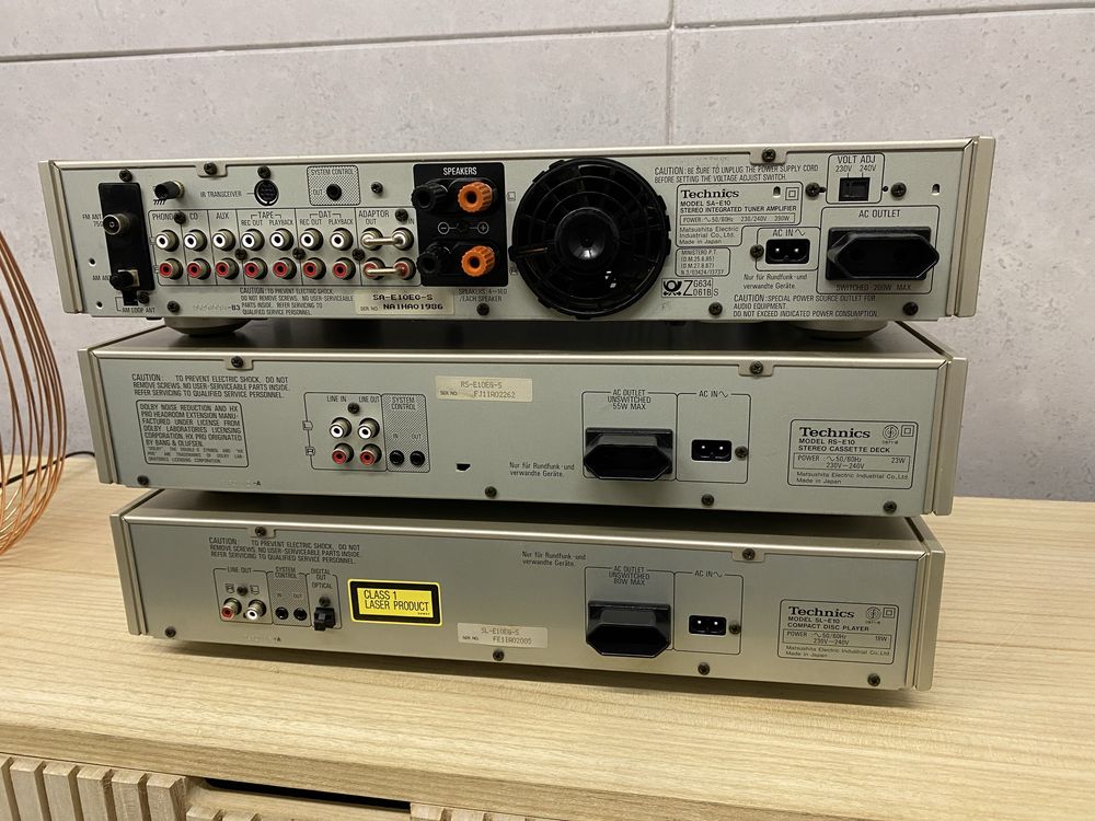 Zestaw Technics SA-E10, RS-E10, SL-E10 - deck,CD, amplituner z kolekcj