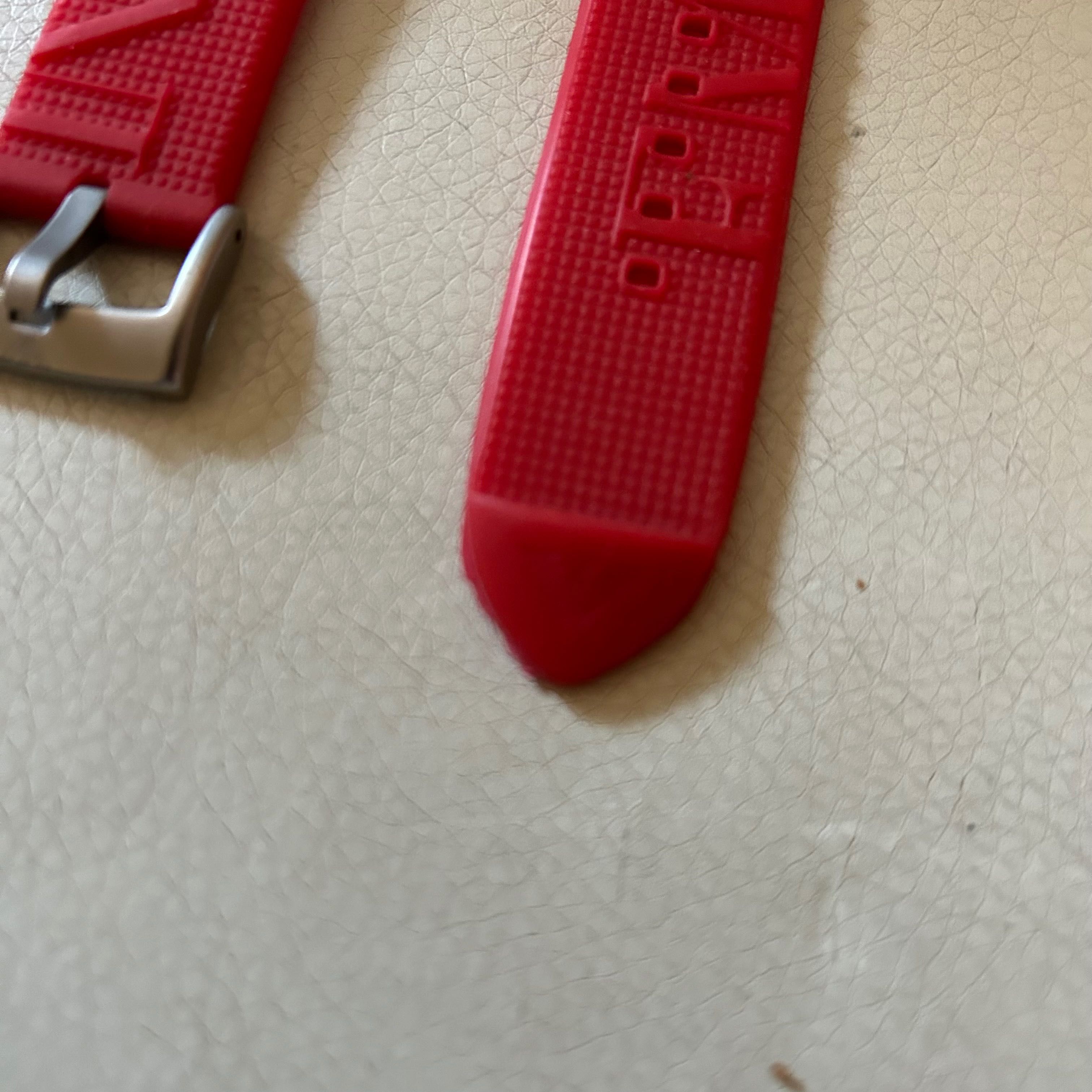 Pasek do zegarka Emporio Armani czerwony 22mm