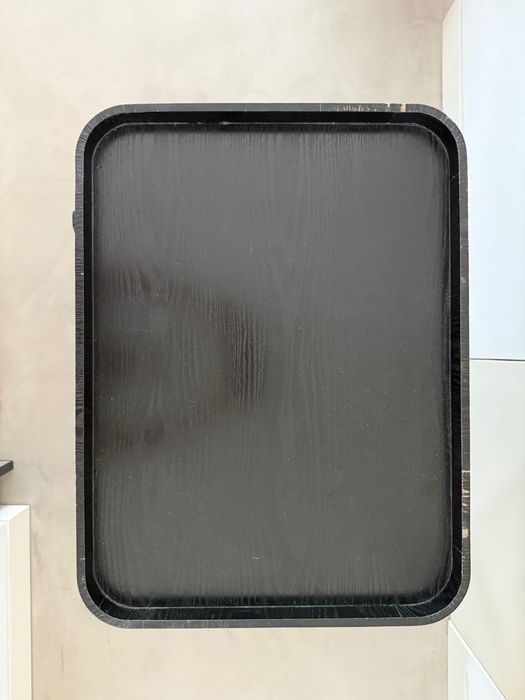 Mesa de centro / apoio preta de madeira / mdf