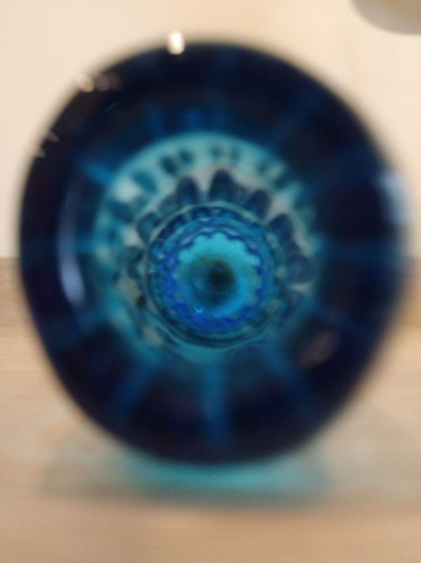 Piękny kobaltowy wazon PRL