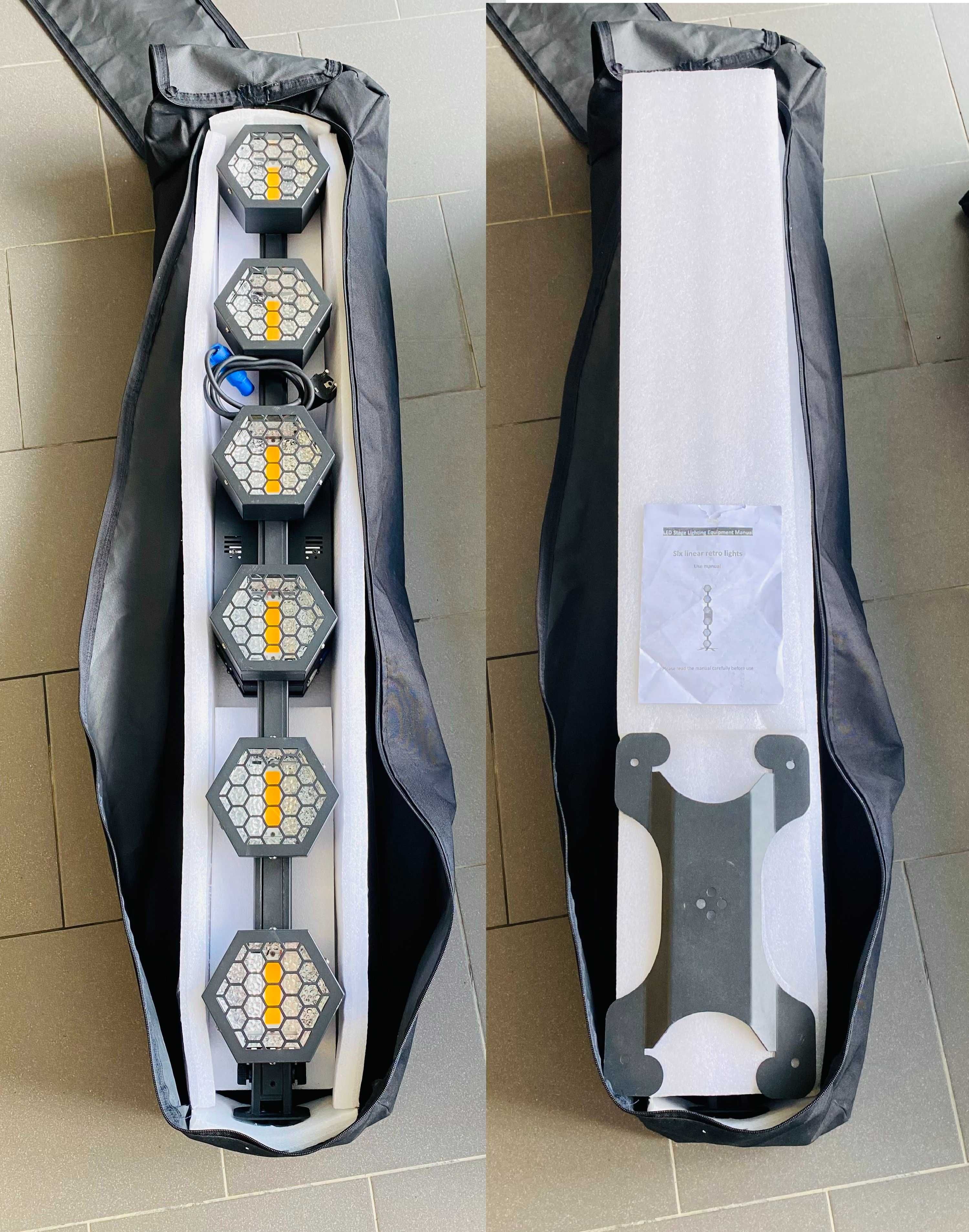2x Lampa Retro Vintage Hexaline jak P2 420w + Nogi + Torby suntrip COB
