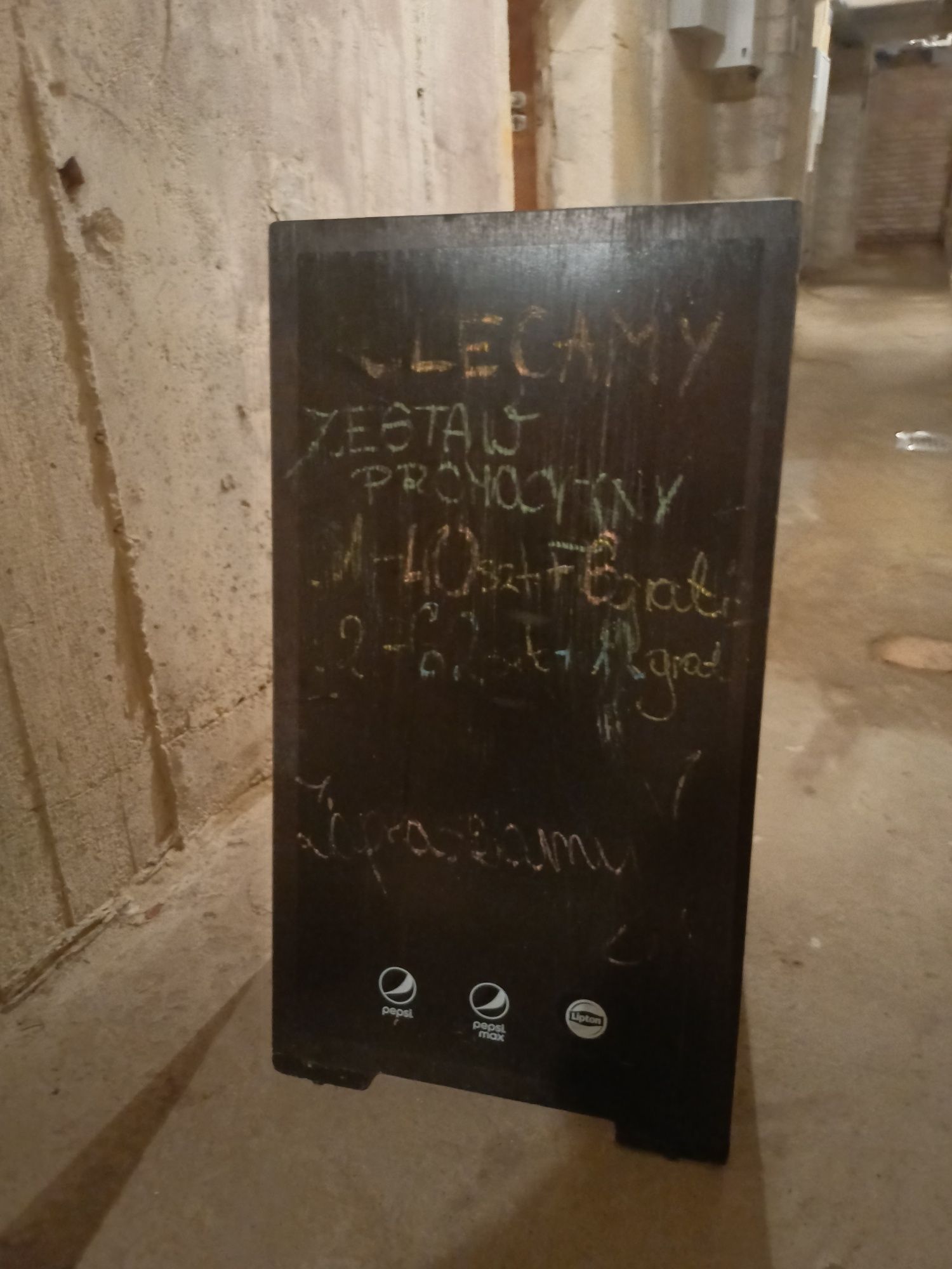Stojak kredowy potykacz reklamowy restauracja bar menu