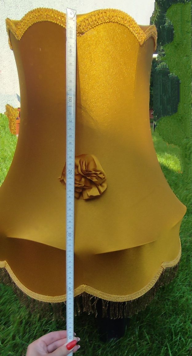 Duży Klosz, Abażur klasyczny poznański Złoty z kwiatem