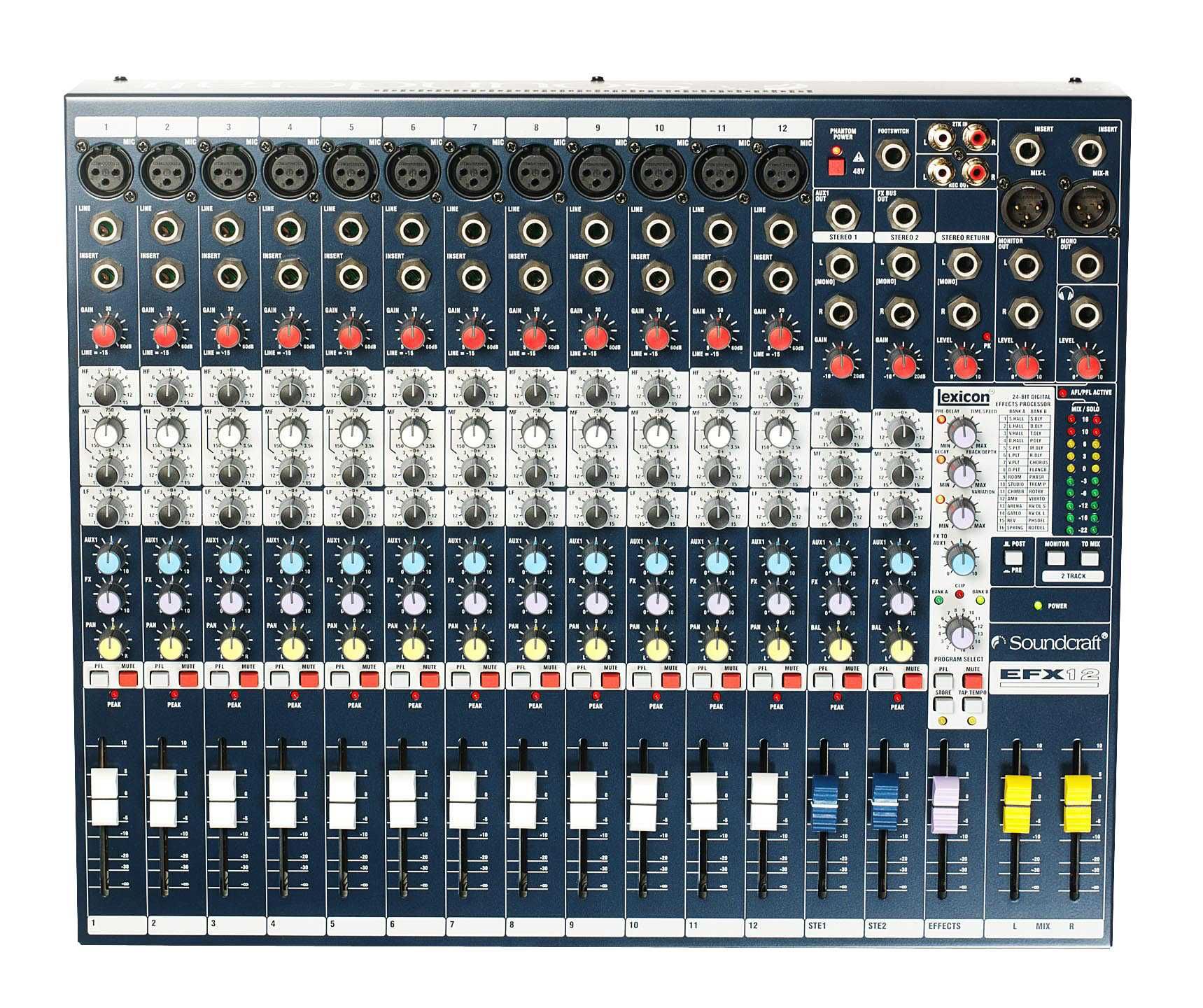 SOUNDCRAFT EFX12 мікшерний пульт з процесором ефектів Lexicon