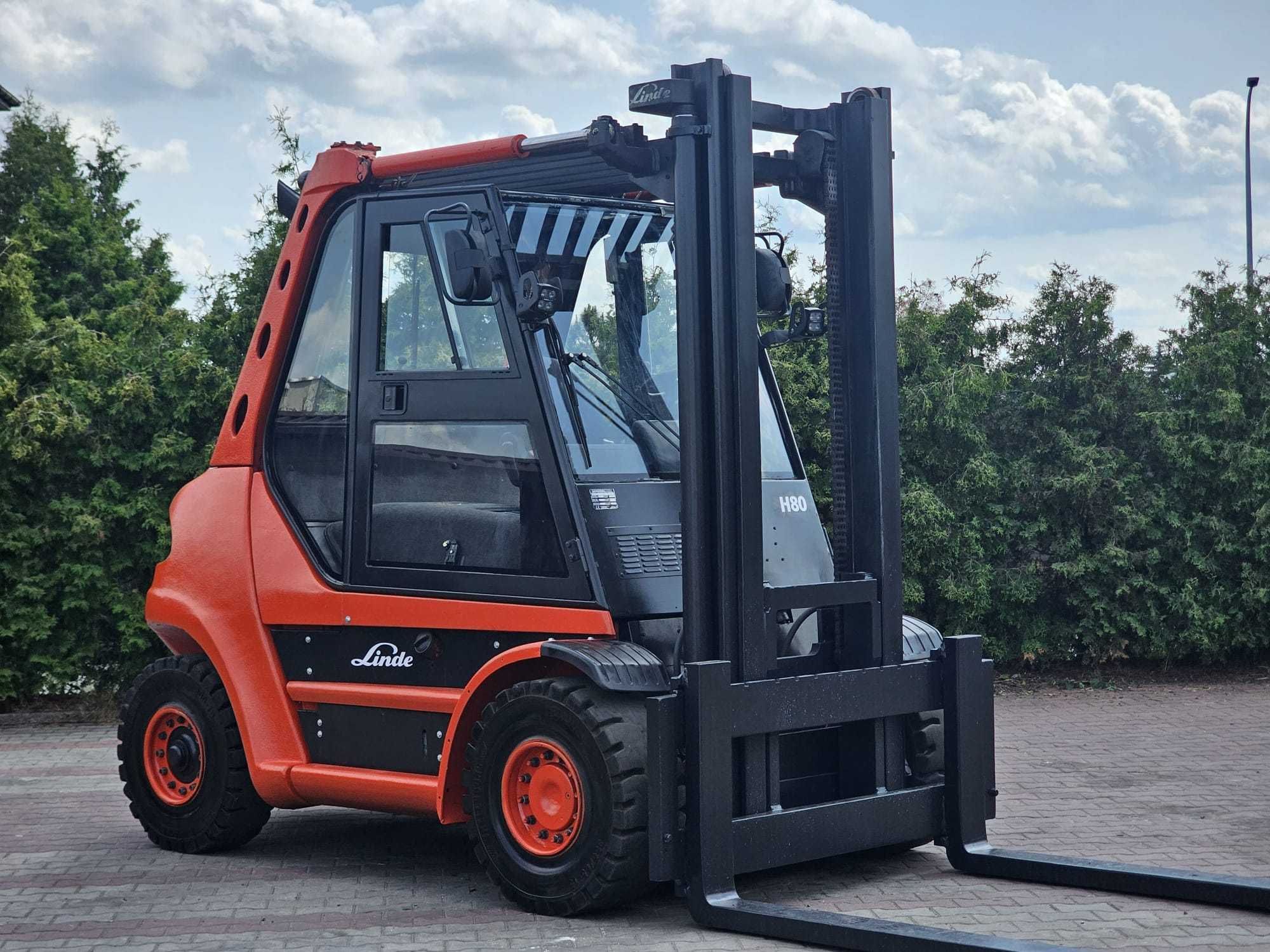 Wózek widłowy Linde H80D-03 DIESEL 2006r. Kabina