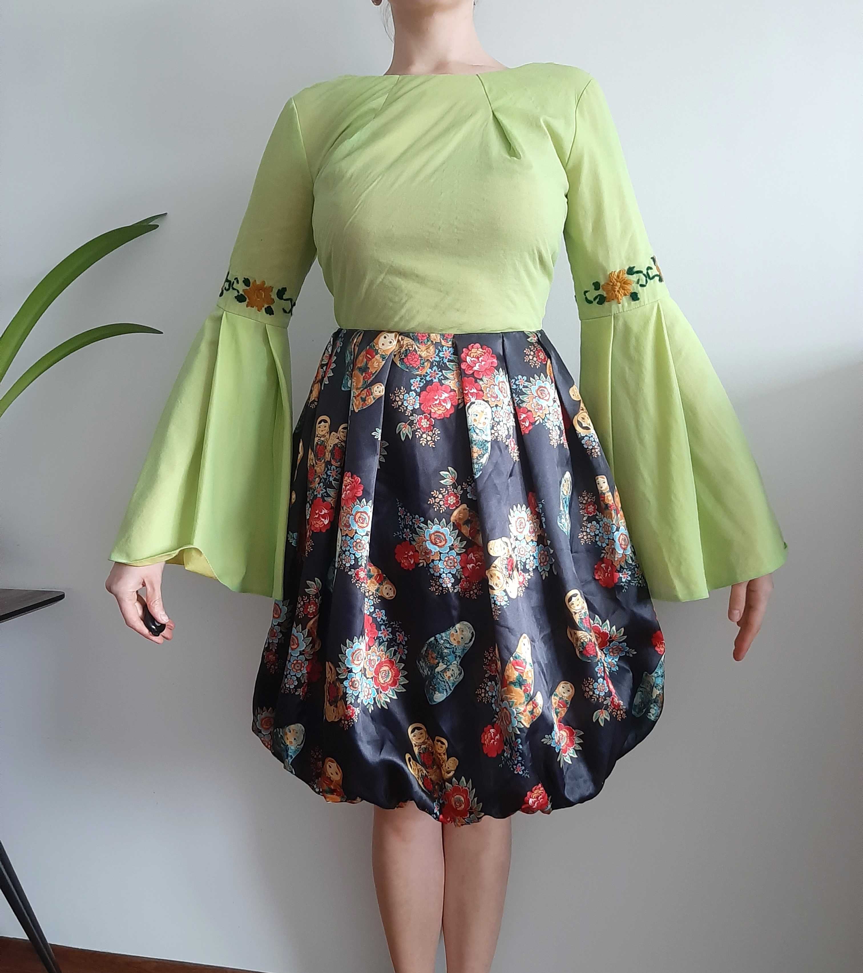 Elegancka Vintage Sukienka damska imprezowa przebranie Mathilde 38