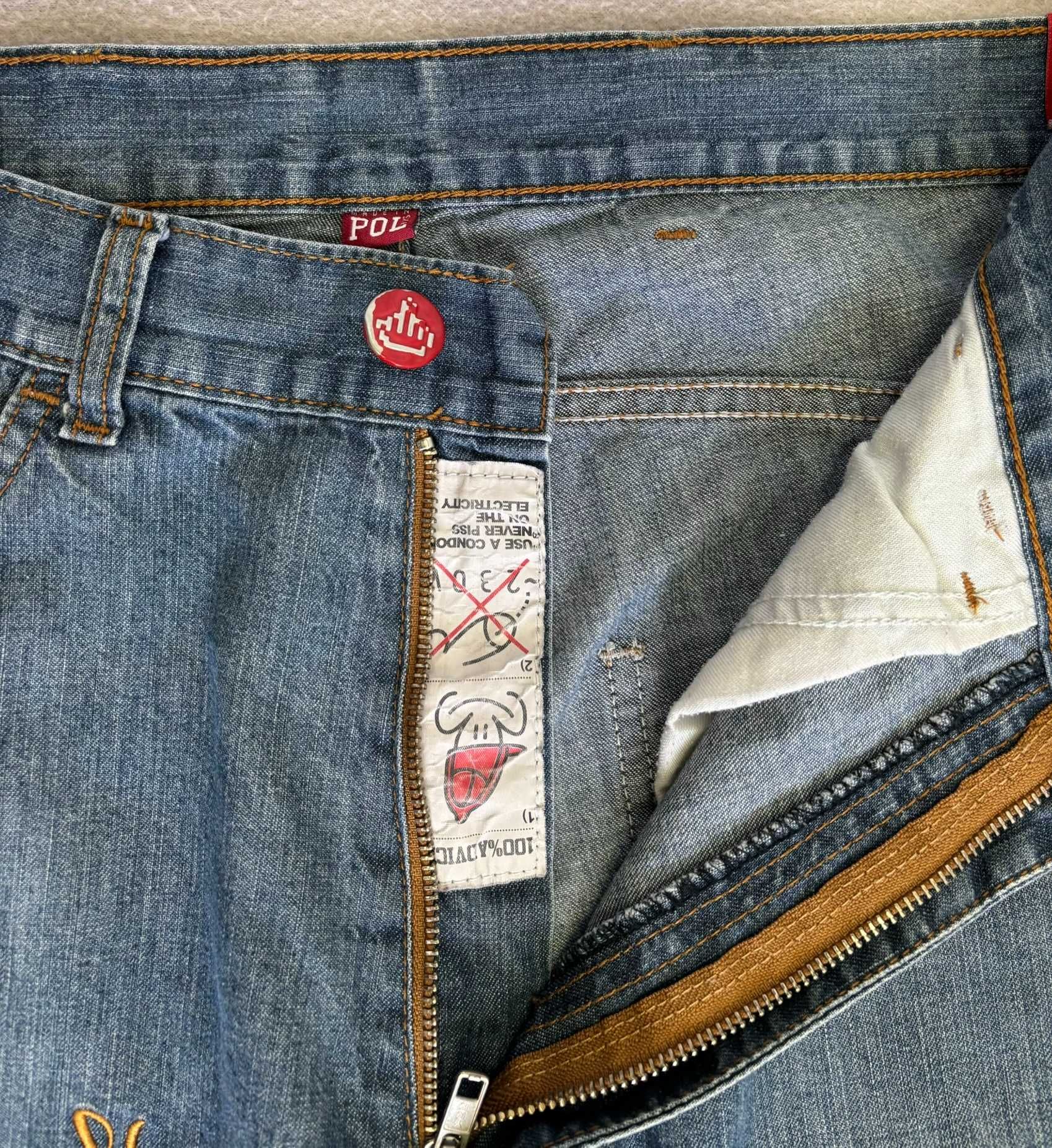 Spodnie jeansowe Stoprocent Uwaga zły pies roz. XS