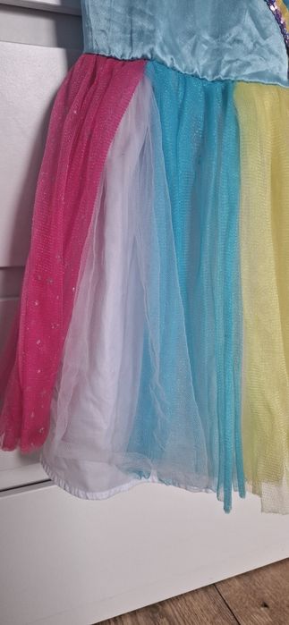 Sukienka kolorowa jednorozec  tęczowa na karnawal  bal 116