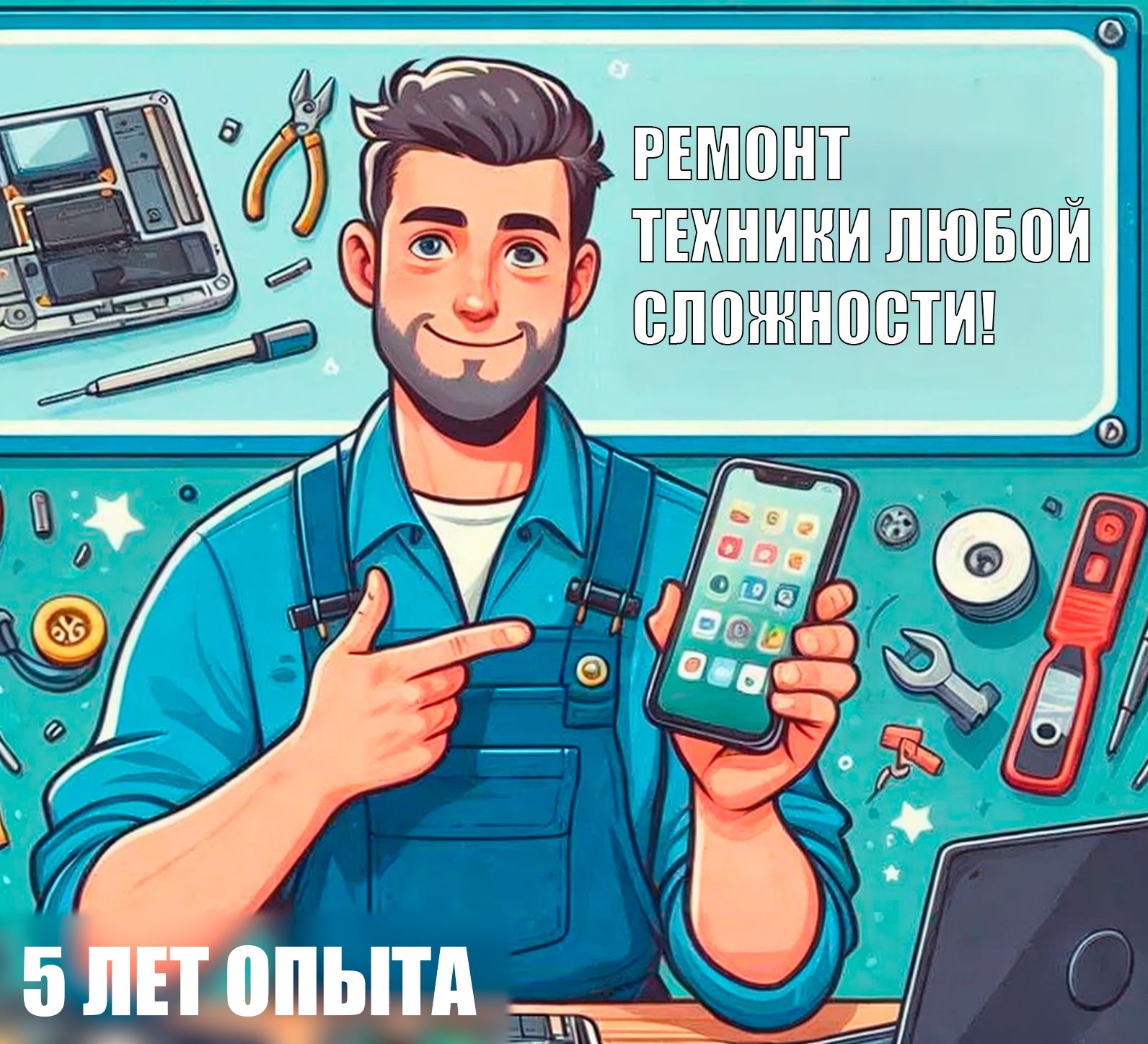 Ремонт  смартфонов, ноутбуков, планшетов, консолей, и не только