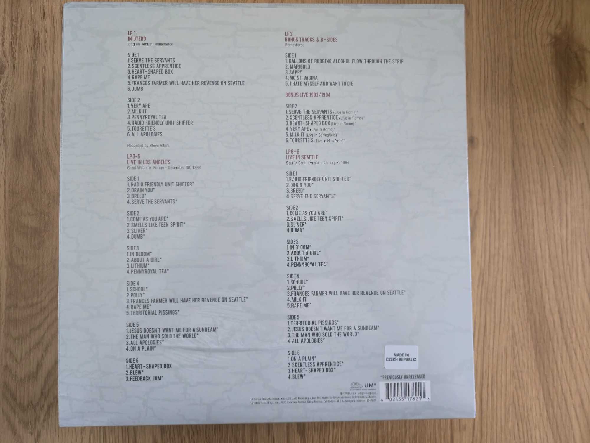 NIRVANA
In Utero (30th anniversary edition) (7LP+10”EP super deluxe)