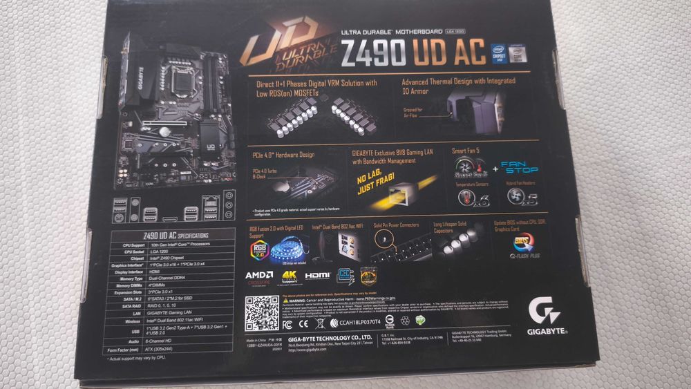 MOTHERBOARD Gigabyte Z490 UD #black friday#